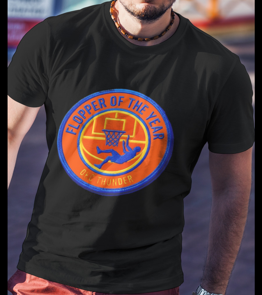 Flopper Of The Year OKC Thunder Basketball Humor SGA Moment T-Shirt