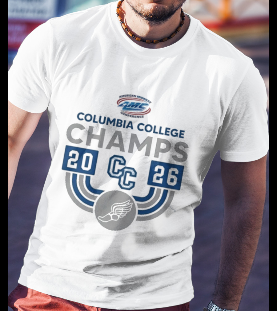 American Midwest Conference Columbia College Champs 2026 CC Indoor Track And Field T-Shirt