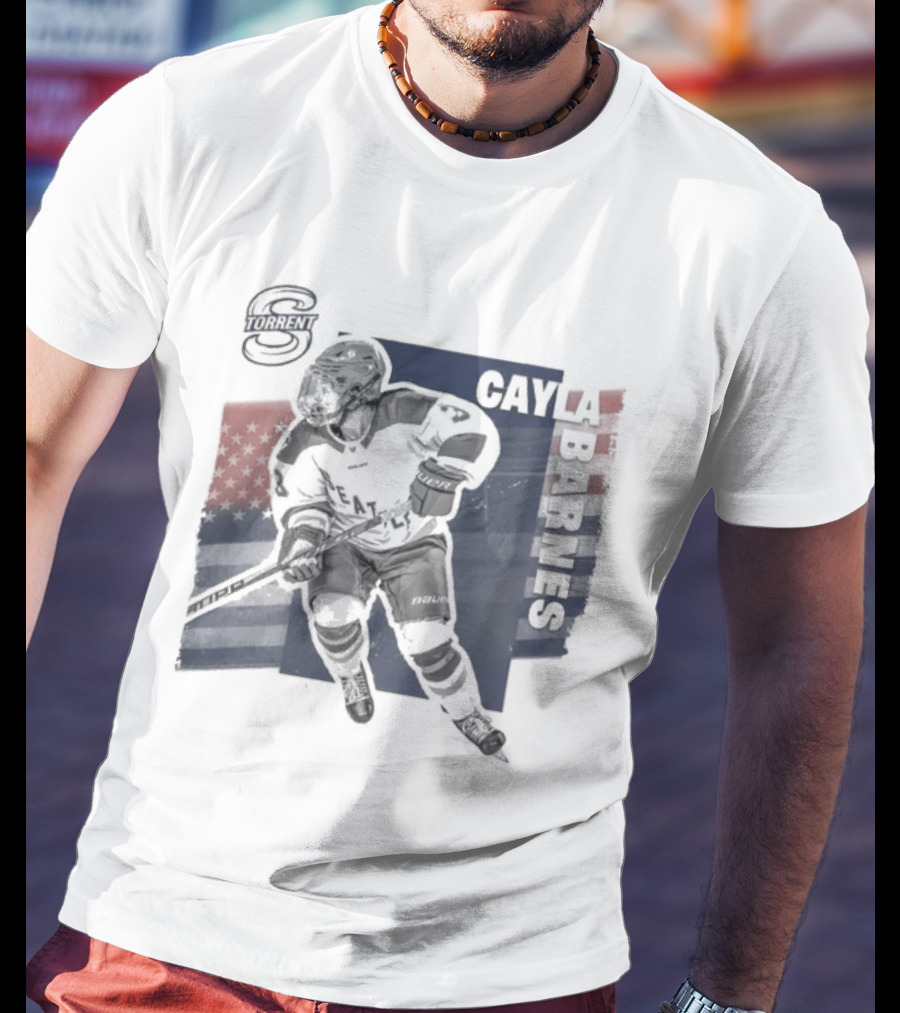 Cayla Barnes Ice Hockey Team PWHL 2026 Blue Red T-Shirt
