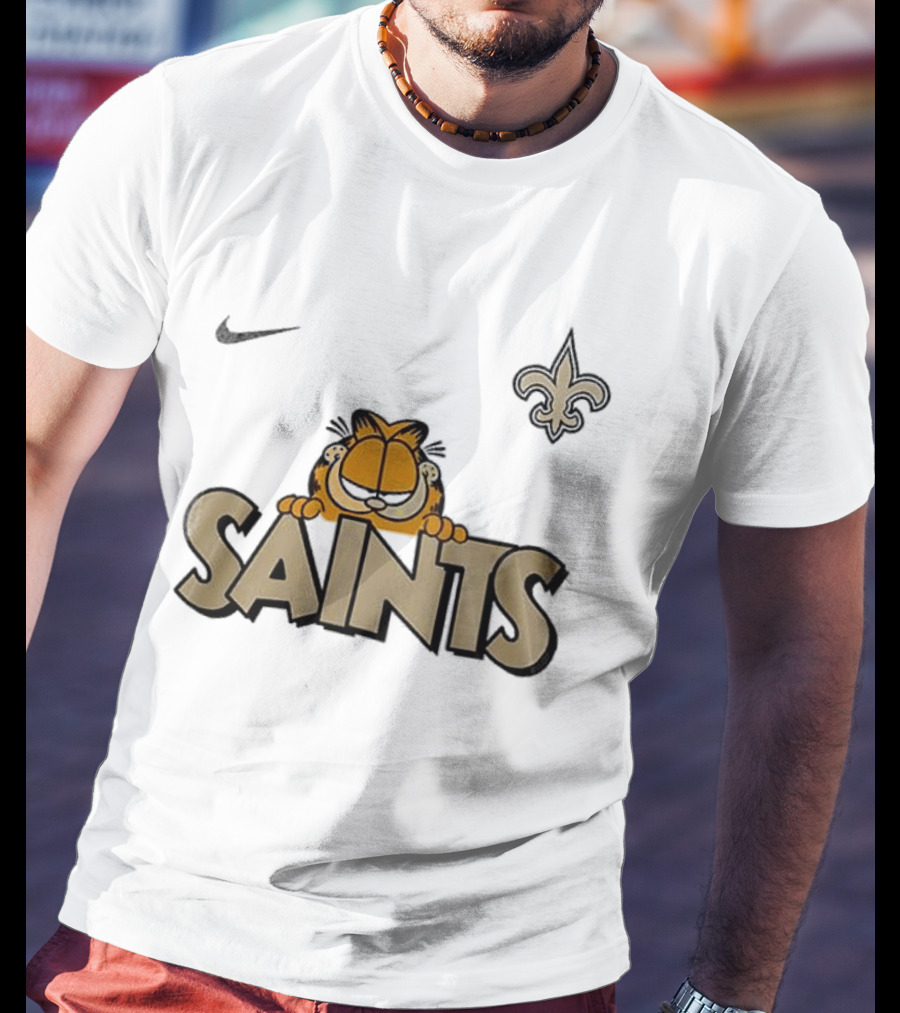 New Orleans Saints Garfield Nike Fleur De Lis T-Shirt