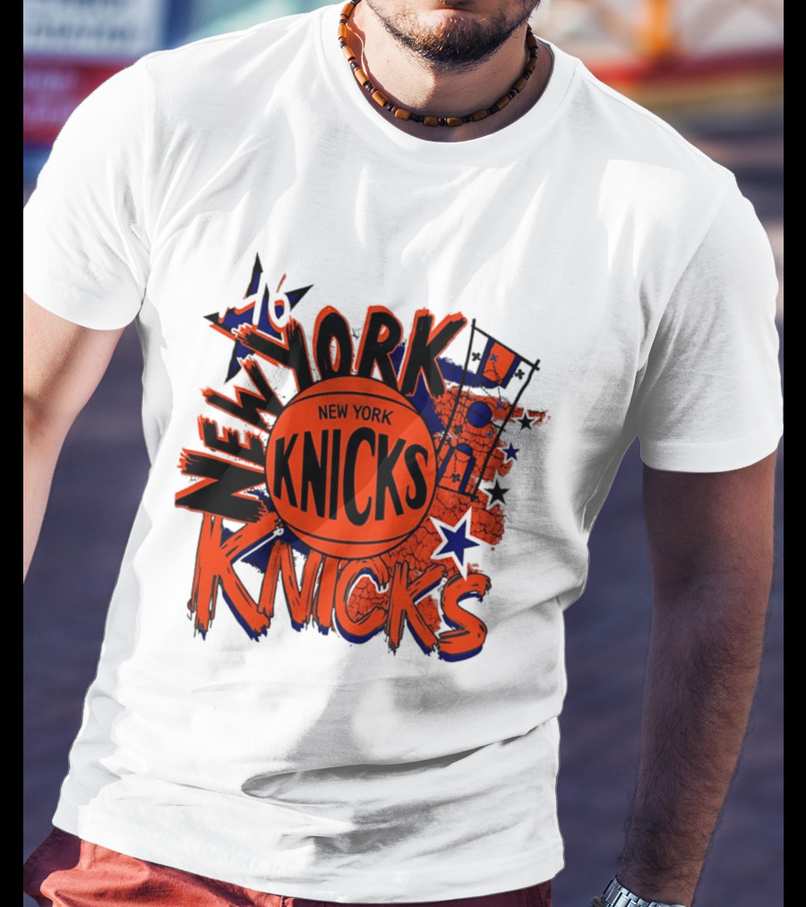 New York Knicks Hardwood Classics Play By Play Vintage Team Basketball T-Shirt