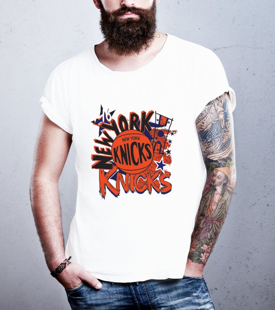 New York Knicks Hardwood Classics Play By Play Vintage Team Basketball T-Shirt
