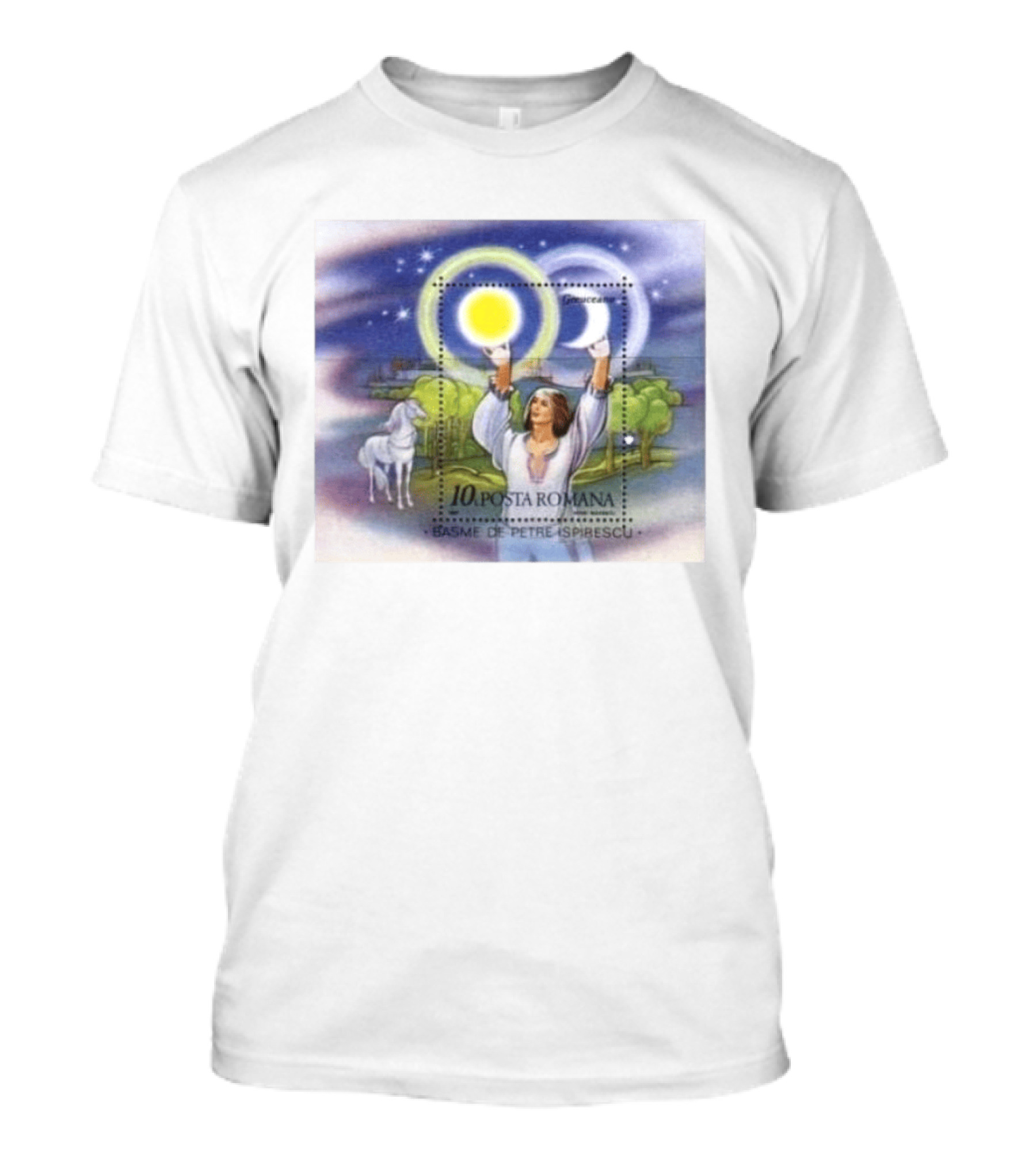 Posta Romana Basme De Petre Ispirescu Greuceanu Romania 1987 Stamps Bedtime Stories T-Shirt