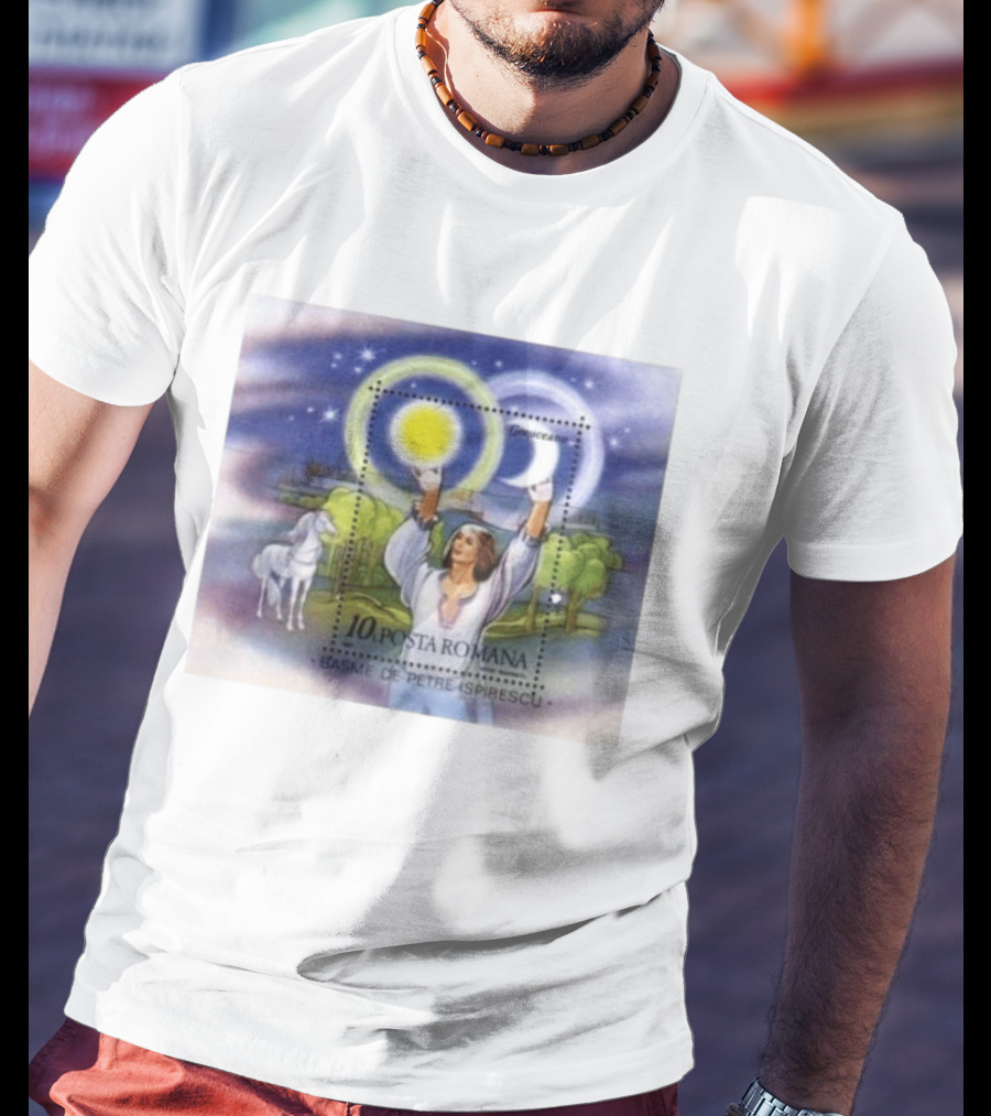 Posta Romana Basme De Petre Ispirescu Greuceanu Romania 1987 Stamps Bedtime Stories T-Shirt