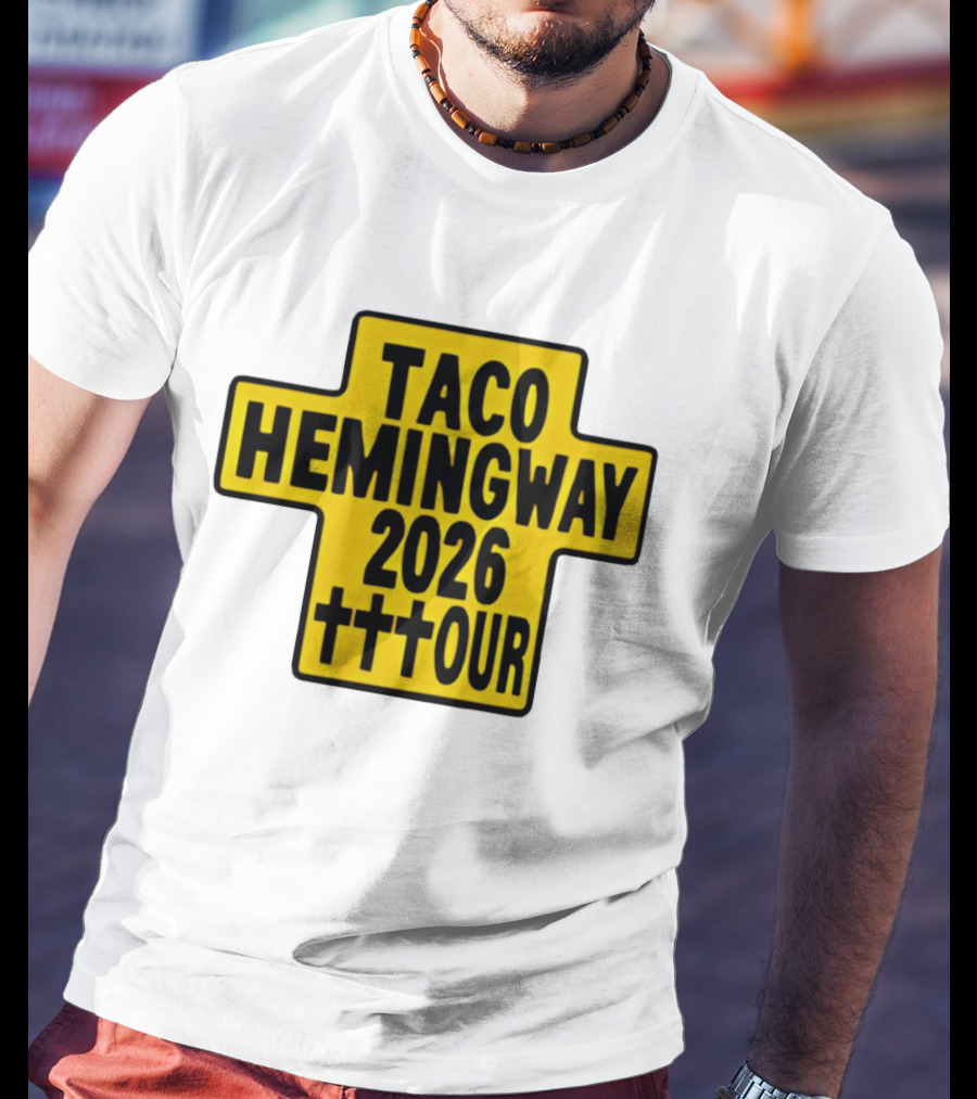 Taco Hemingway 2026 Tour Cross Symbol With Triple Crosses T-Shirt