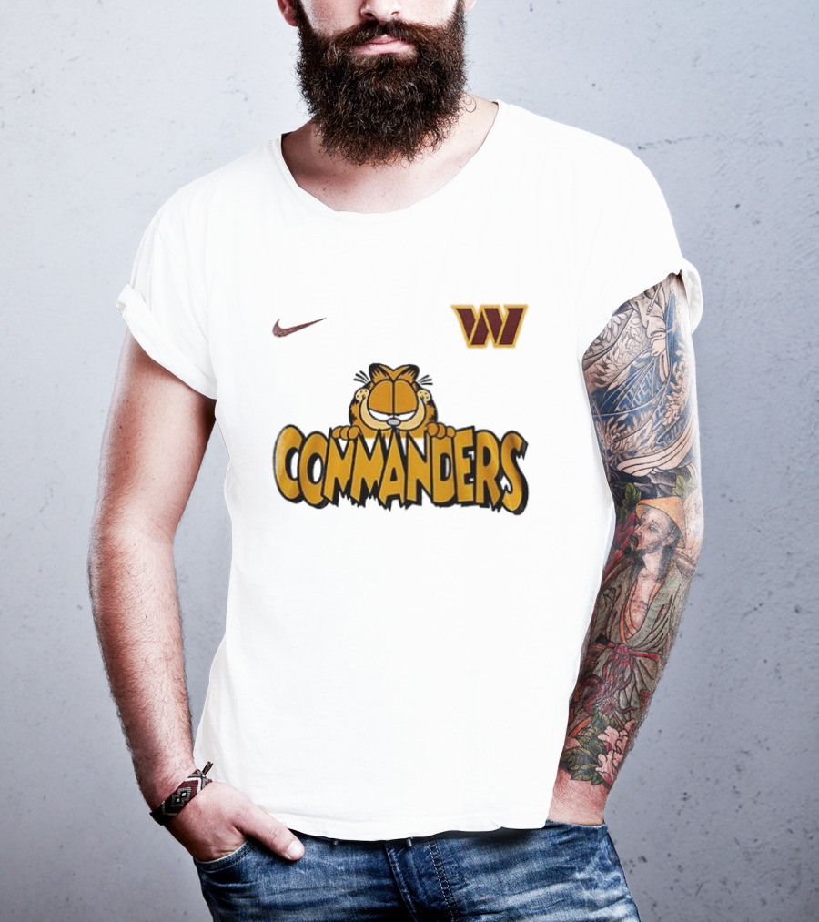 Nike Washington Commanders Garfield Collaboration Football Fan Collection T-Shirt