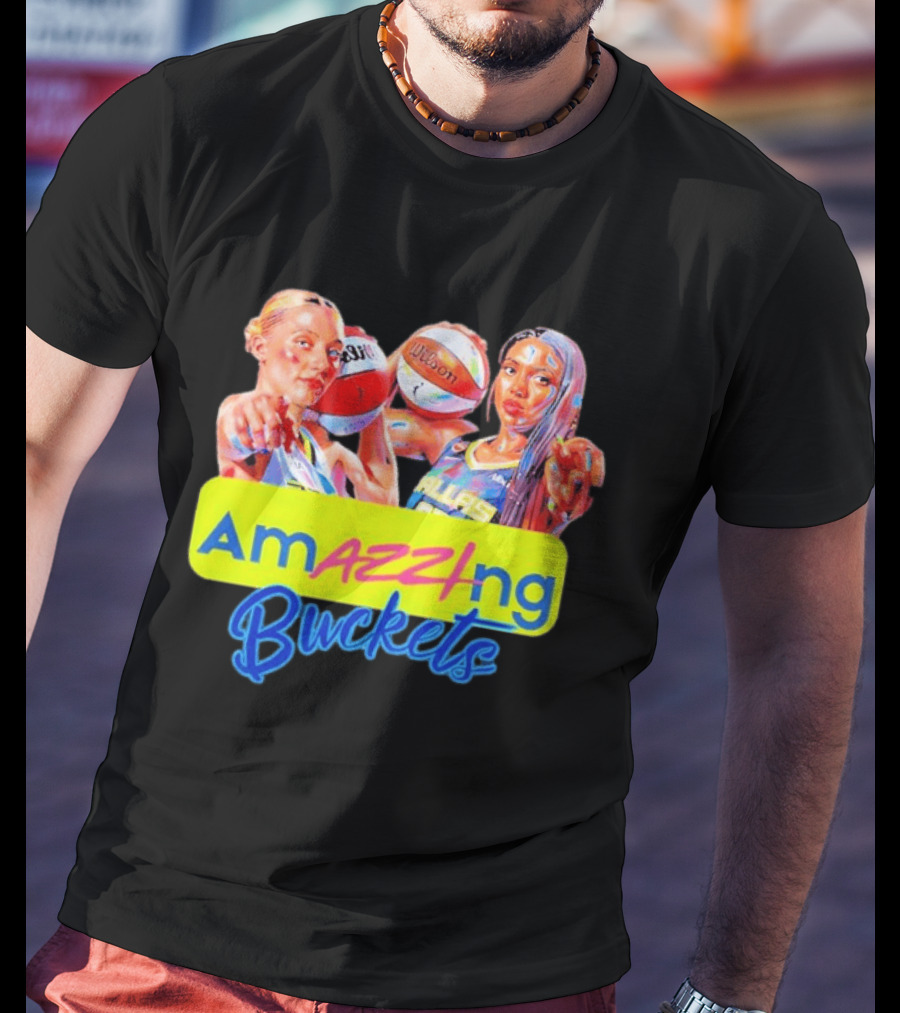 Amazzing Buckets Paige Bueckers Azzi Fudd Dallas Wings Basketball T-Shirt