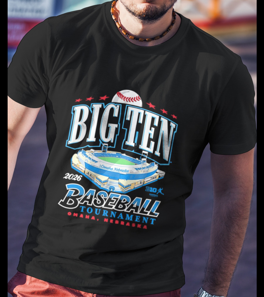 Big Ten Baseball Tournament 2026 Omaha Nebraska Stadium Event T-Shirt