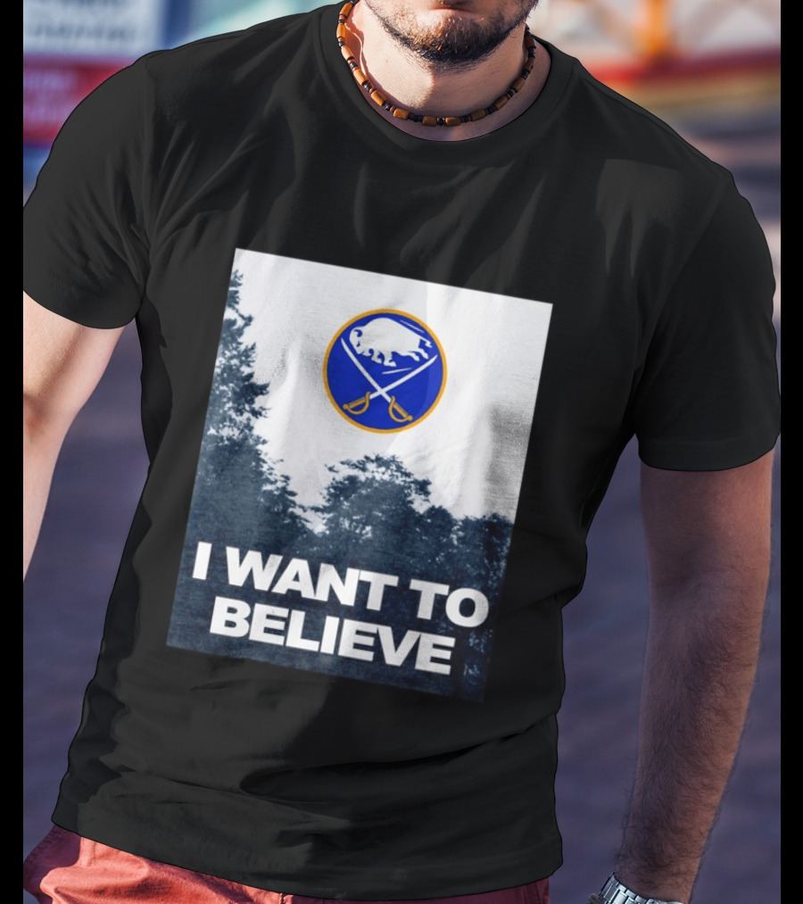 Buffalo Sabres I Want To Believe UFO Hockey T-Shirt