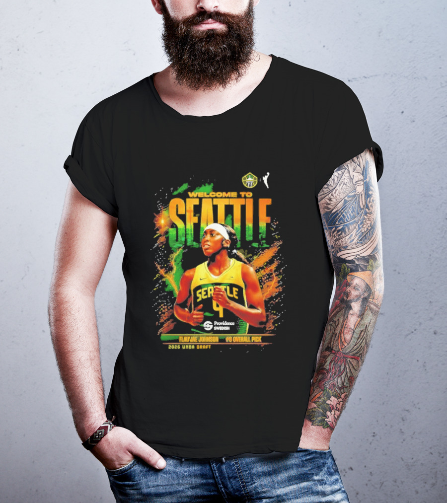 Welcome To Seattle Flau'jae Johnson WNBA Seattle Storm Rookie Season 2023 T-Shirt