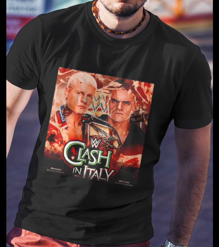 WWE Clash In Italy Cody Rhodes Vs Gunther May 31 Event T-Shirt