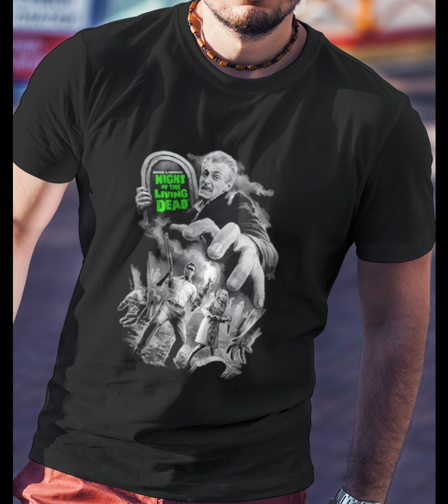 Fright Rags George A. Romero's Night Of The Living Dead Movie Zombies Graveyard Scene T-Shirt