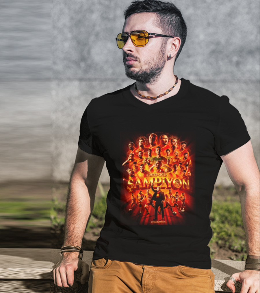 Galatasaray 2025 2026 Şampiyon Süper Lig Dominasyon 26th Win Celebration T-Shirt
