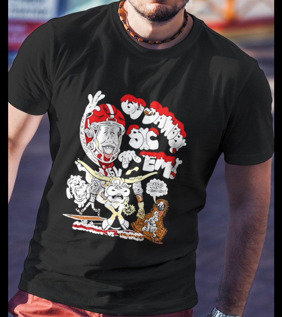 Go Dawgs Sic Em 2025 Georgia Vs Texas Football Rivalry Game T-Shirt