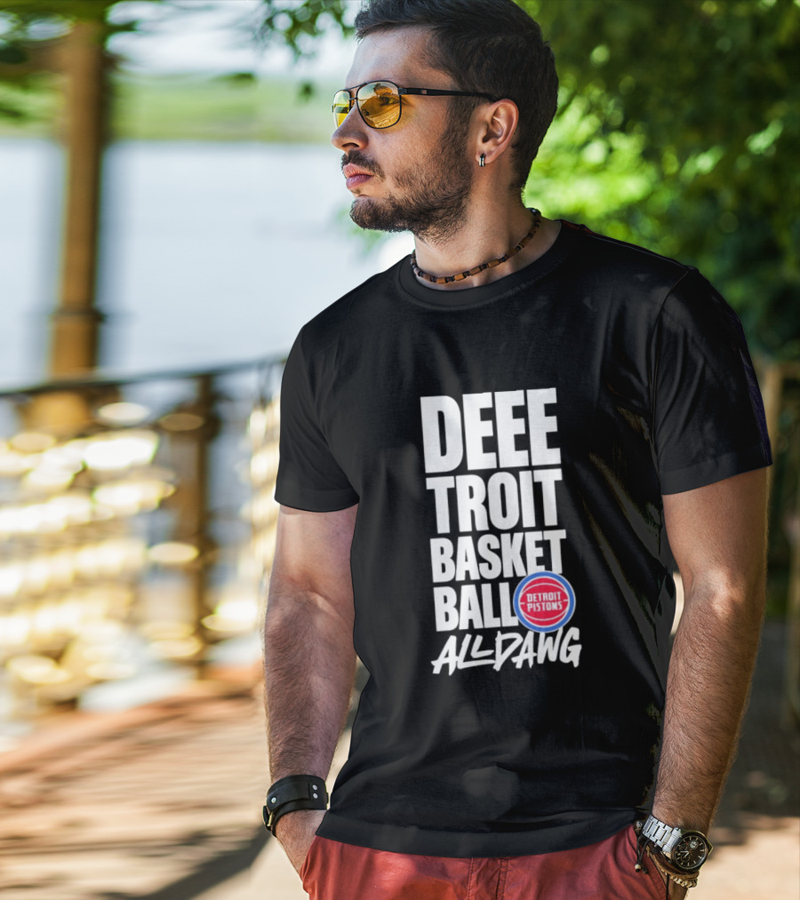 Detroit Pistons Deeetroit Basketball All Dawg T-Shirt