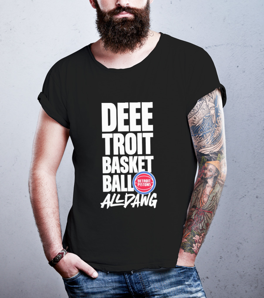 Detroit Pistons Deeetroit Basketball All Dawg T-Shirt