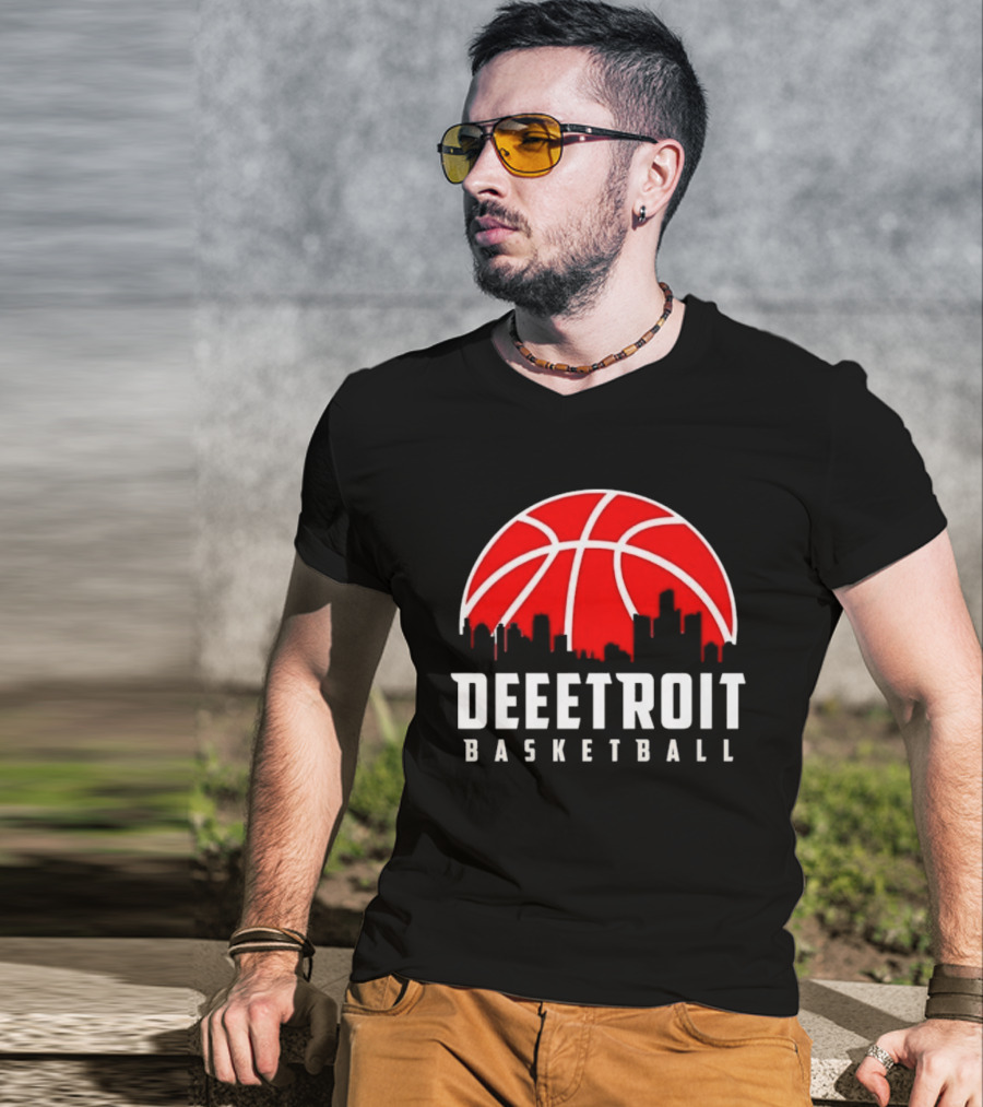 Deetroit Basketball Skyline Drip 2026 T-Shirt