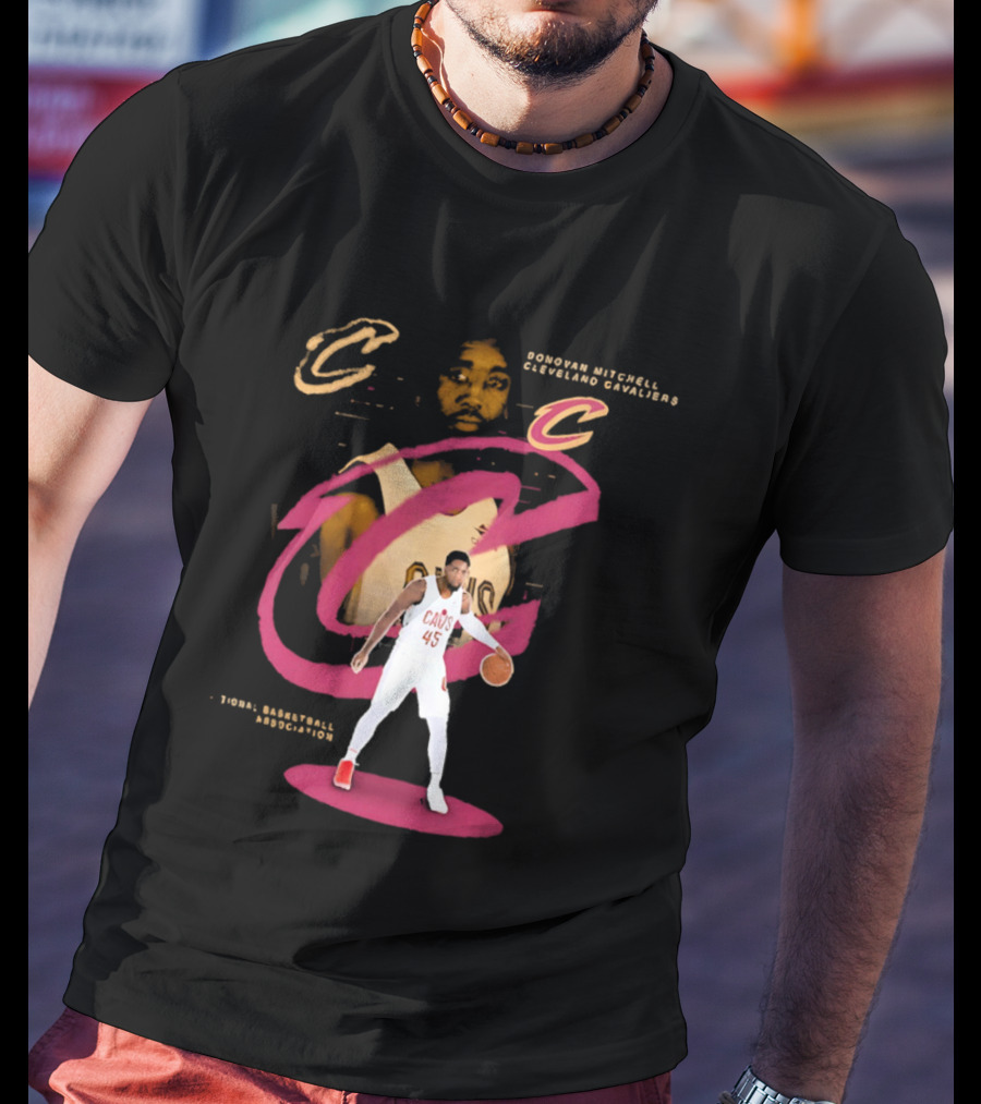 Donovan Mitchell Cleveland Cavaliers Basketball C Legacy 45 T-Shirt