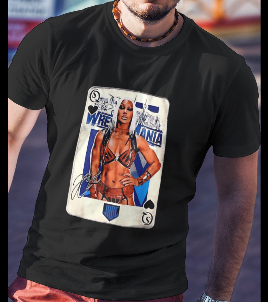 WrestleMania Jade Cargill WWE Playing Card Image T-Shirt