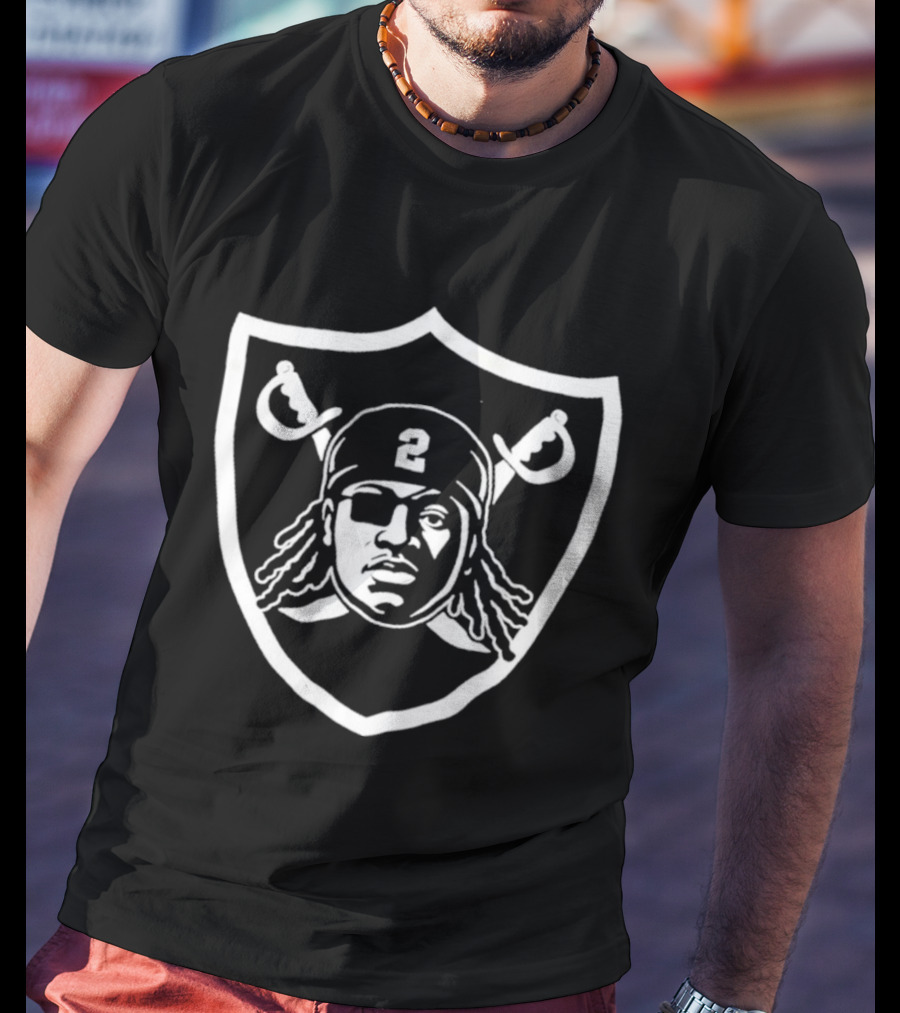Las Vegas Football Ashton Jeanty Raiders Shield T-Shirt