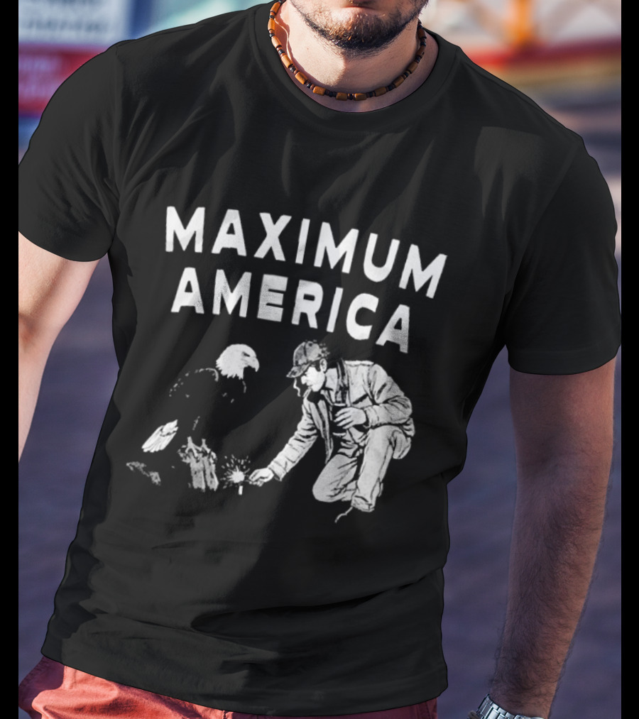 Maximum America Bald Eagle Iconic Patriotic T-Shirt