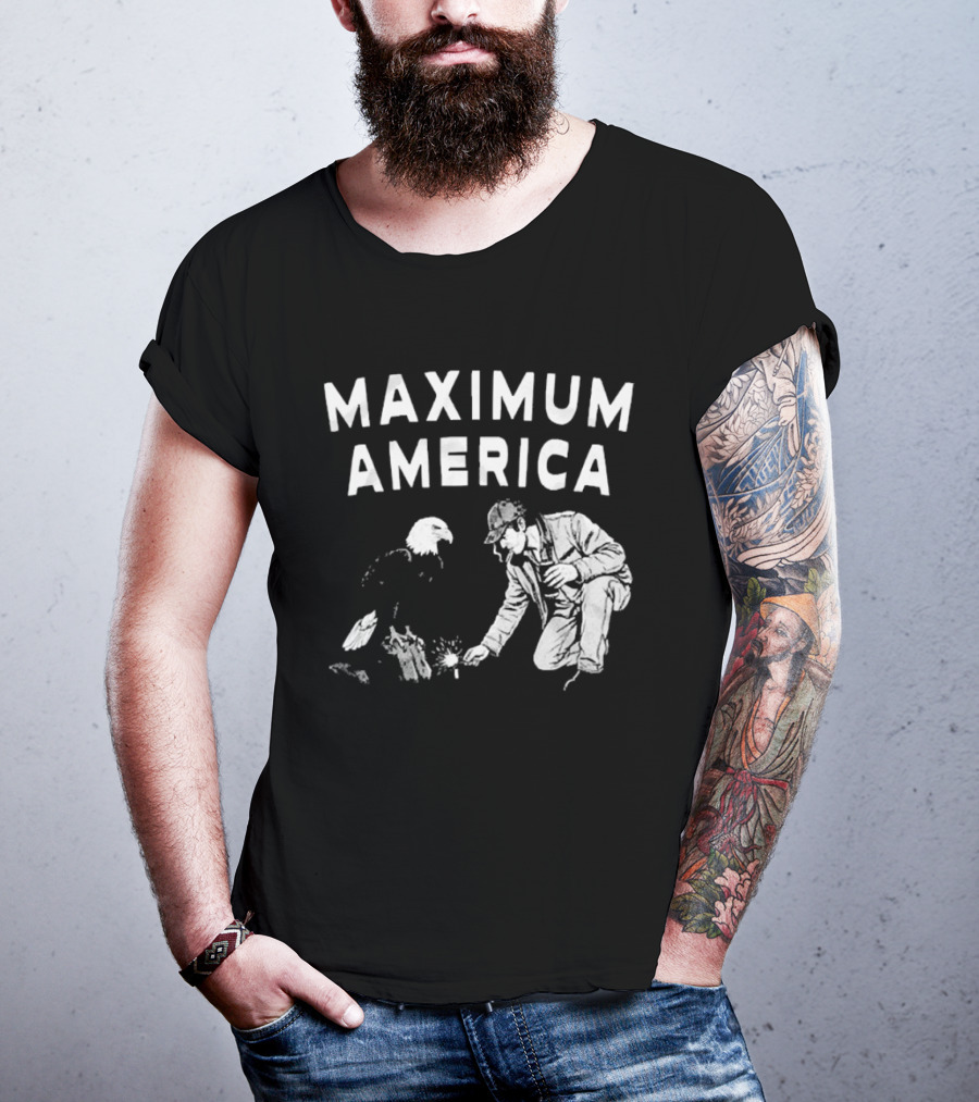 Maximum America Bald Eagle Iconic Patriotic T-Shirt