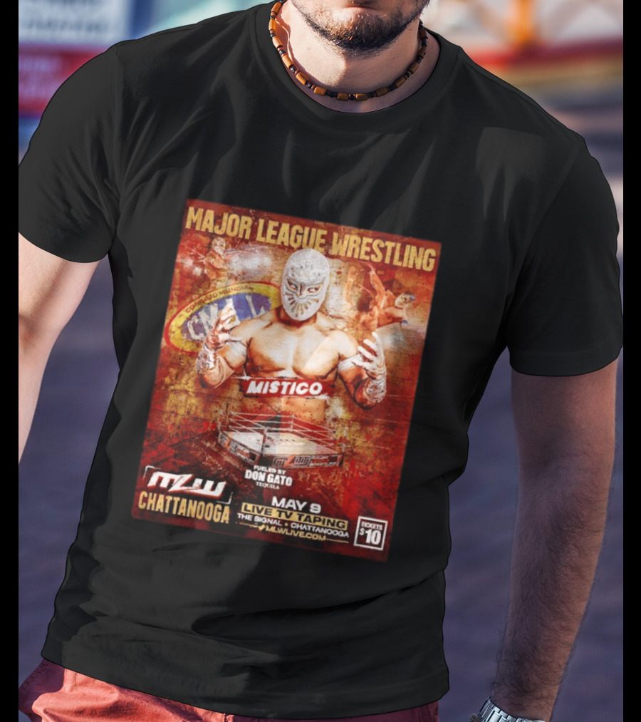 Mistico Major League Wrestling May 9 Live TV Taping The Signal Chattanooga T-Shirt