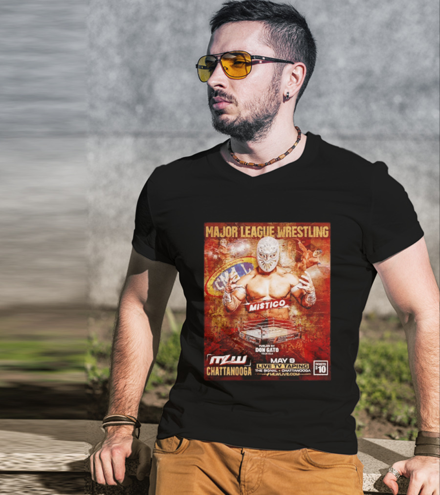 Mistico Major League Wrestling May 9 Live TV Taping The Signal Chattanooga T-Shirt