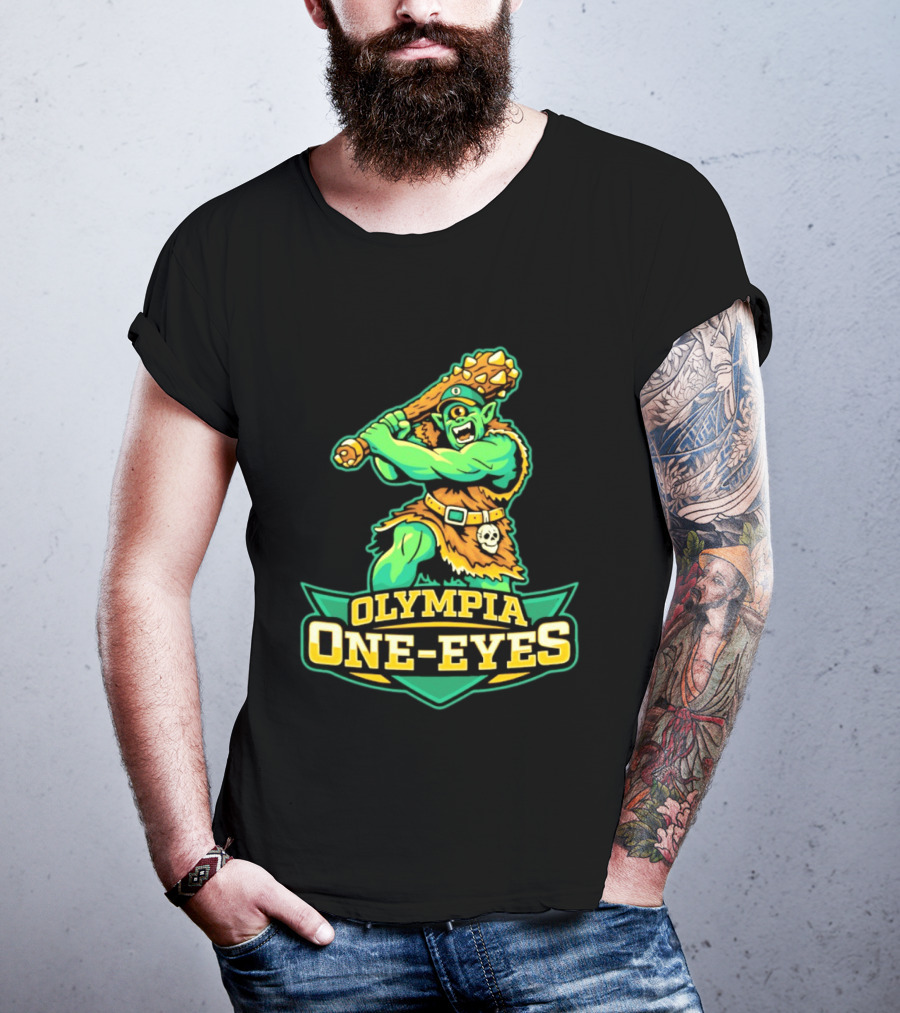 Olympia One Eyes Cyclops With Spiked Mace T-Shirt