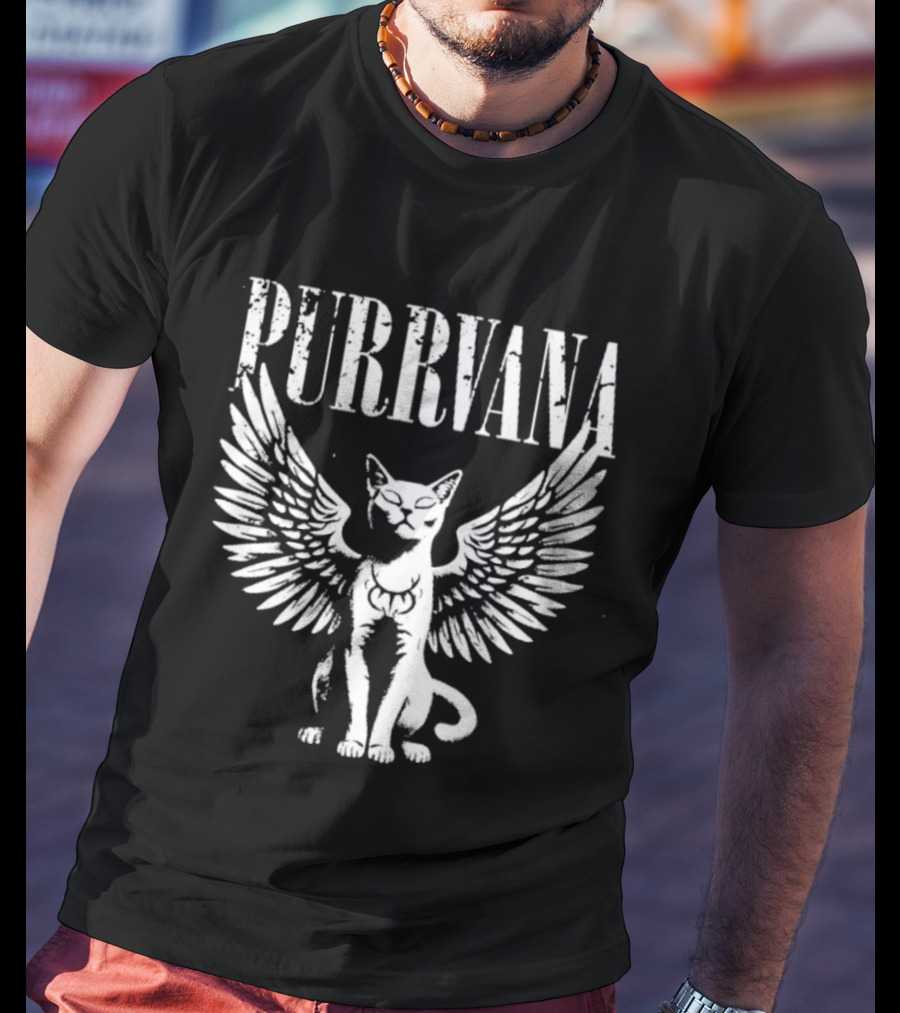 Purrvana Winged Cat T-Shirt