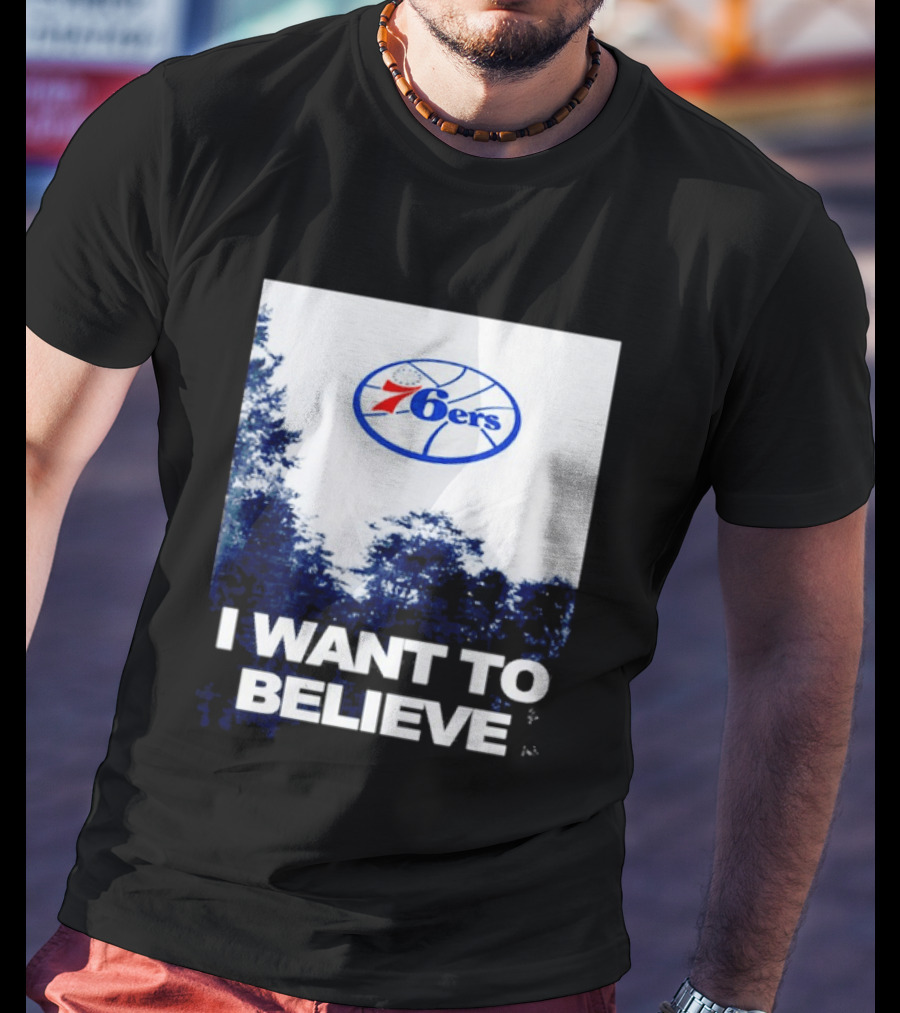 Philadelphia 76ers 6ers I Want To Believe UFO Basketball T-Shirt