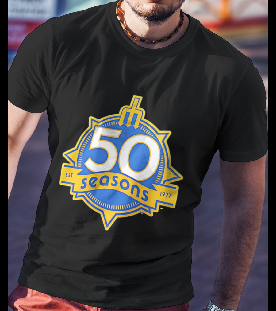Seattle Mariners 50 Seasons Est. 1977 Baseball Anniversary T-Shirt