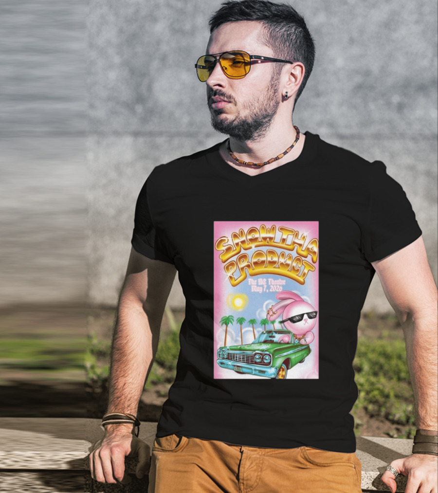 SNOW THA PRODUCT UC Theatre May 7 2026 Pink Bunny Sunglasses Lowrider Palms T-Shirt