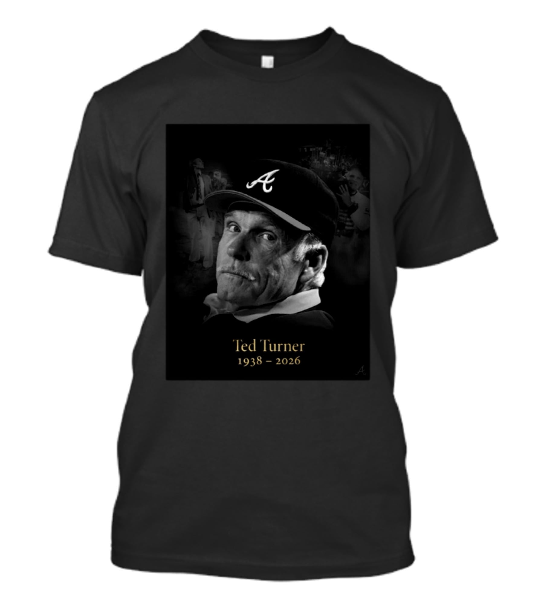 Ted Turner 1938 2026 Atlanta Cap Commemoration T-Shirt