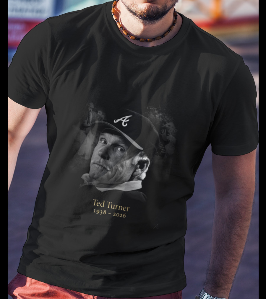 Ted Turner 1938 2026 Atlanta Cap Commemoration T-Shirt