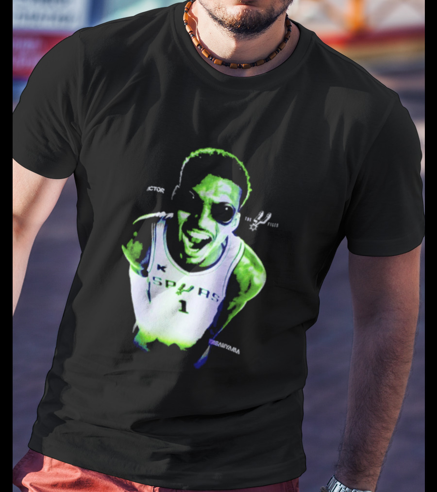 The Alien Victor Wembanyama Spurs X Files Mashup Paranormal Basketball T-Shirt