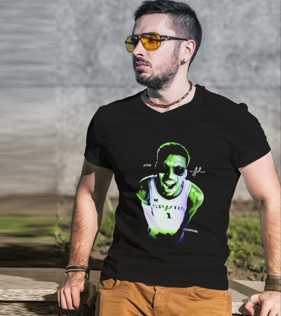 The Alien Victor Wembanyama Spurs X Files Mashup Paranormal Basketball T-Shirt
