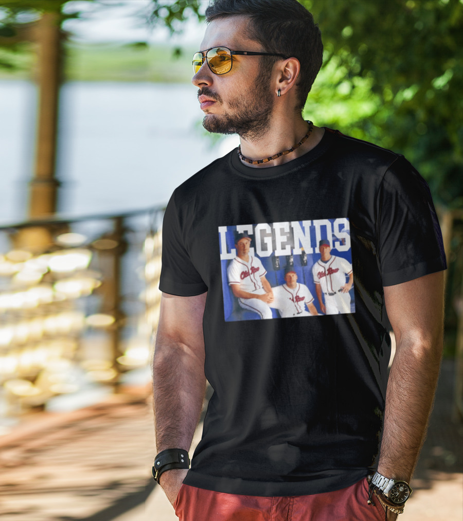 Atlanta Braves Legends The Big Three 1993 2002 T-Shirt