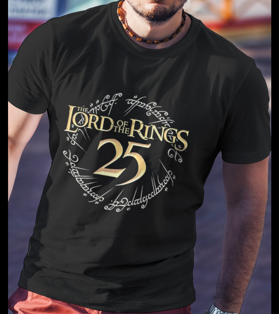 The Lord Of The Rings 25th Anniversary Elvish Script T-Shirt