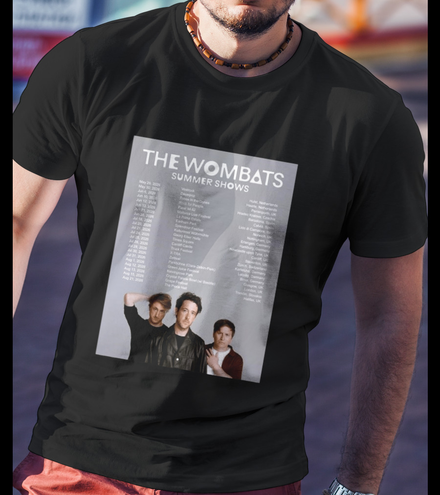 The Wombats Summer Shows 2026 Tour Dates And Locations T-Shirt