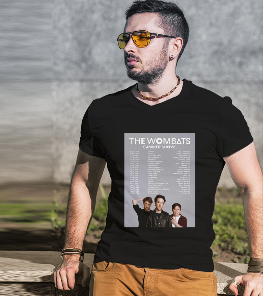 The Wombats Summer Shows 2026 Tour Dates And Locations T-Shirt