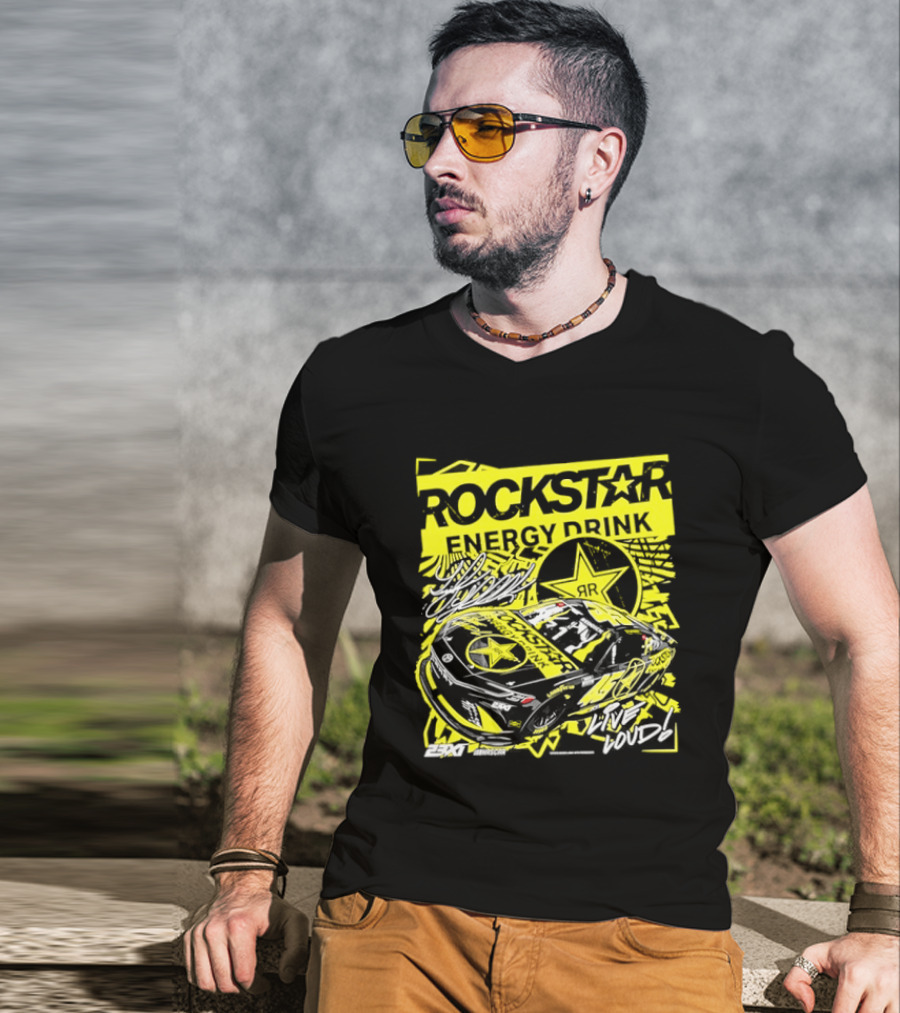 Tyler Reddick 23XI Racing Rockstar Energy Drink Car T-Shirt