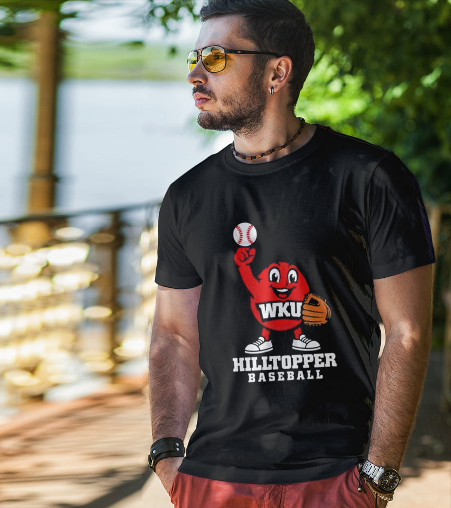 WKU Hilltopper Baseball Mascot With Glove And Ball T-Shirt