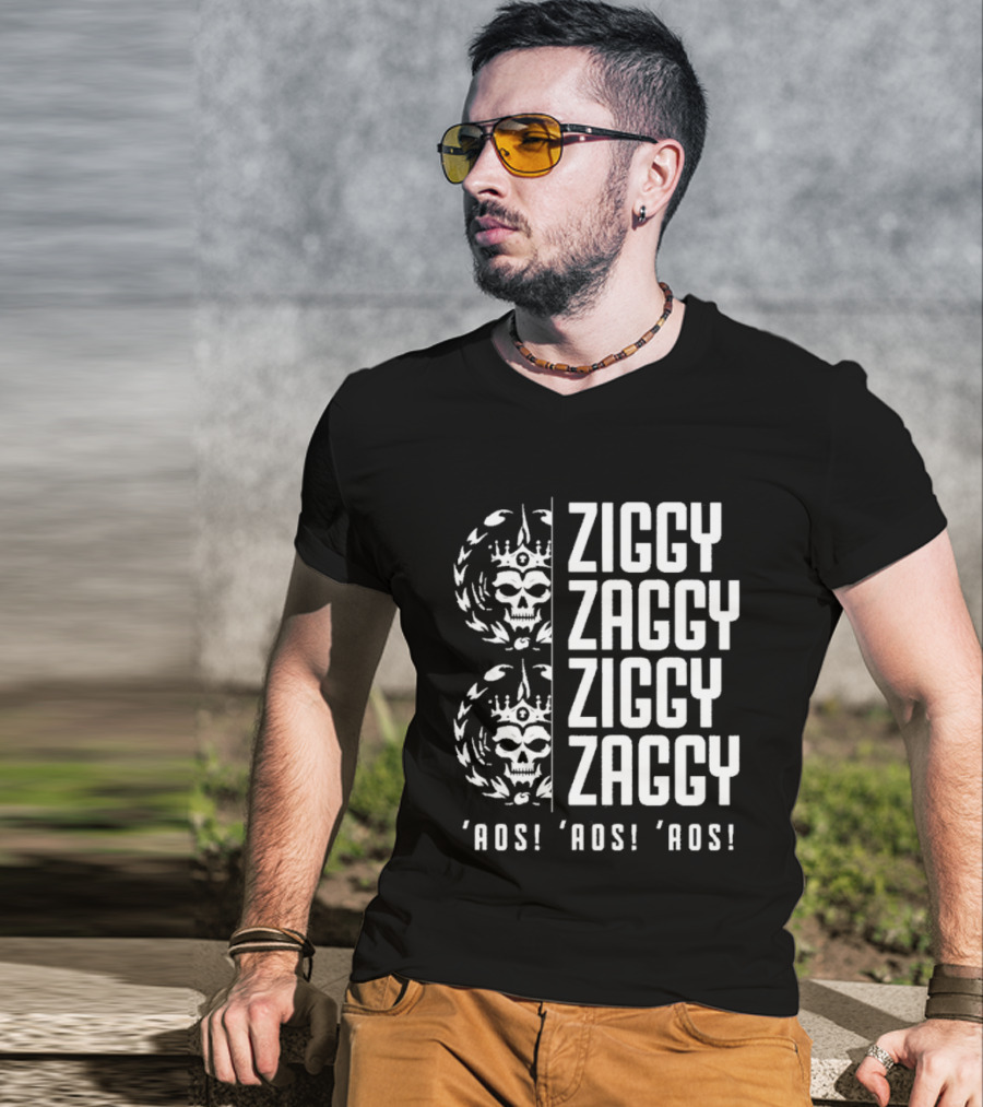 Ziggy Zaggy Ziggy Zaggy Aos Aos Aos Skull Crown Laurel T-Shirt