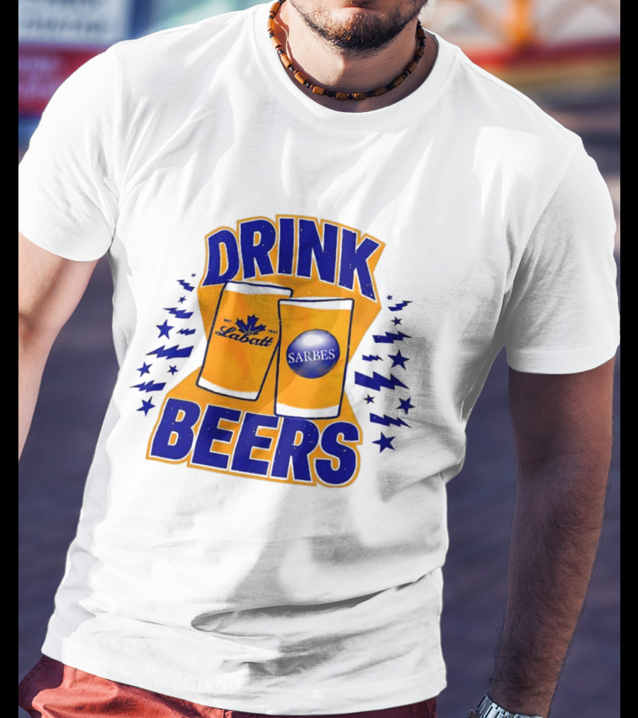 Buffalo Sabres Labatt Drink Beers Electric Stars T-Shirt