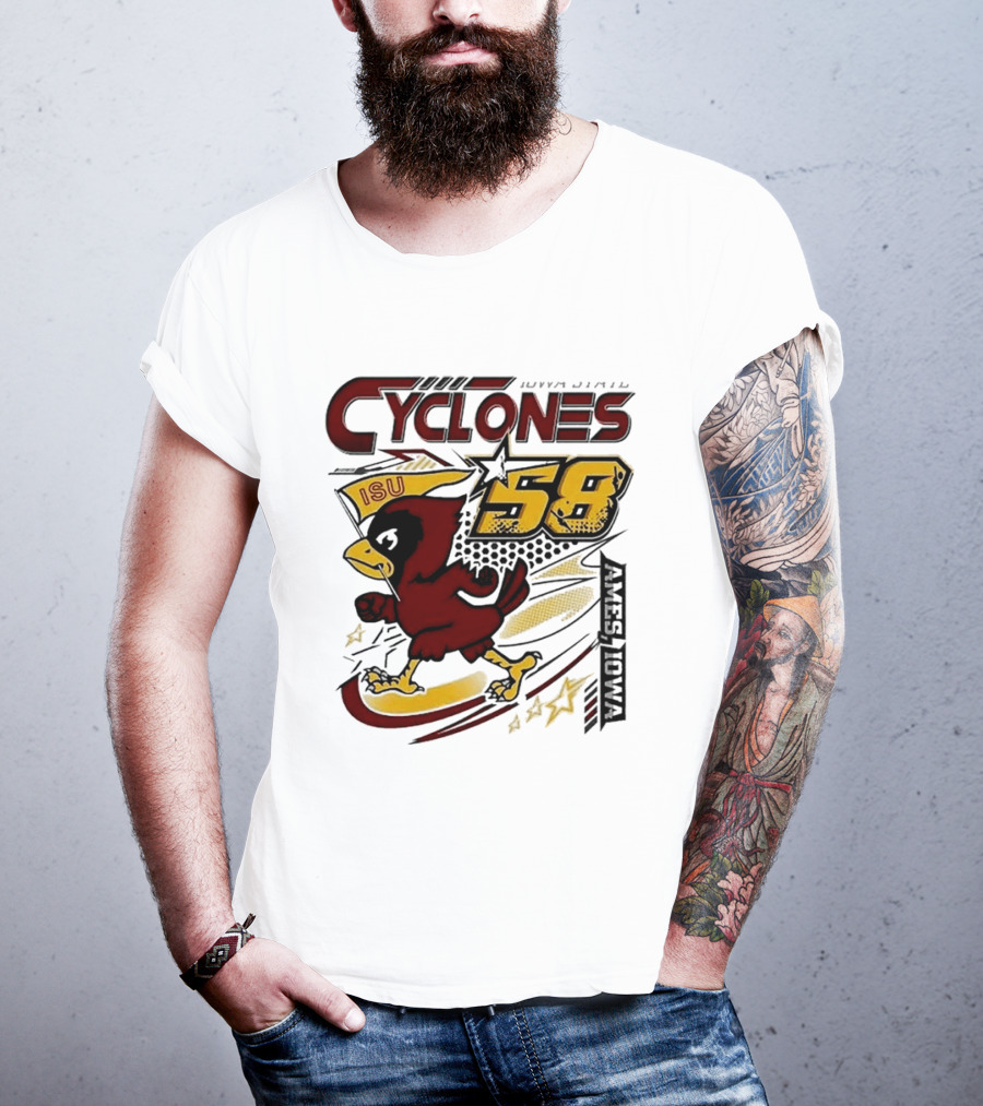 Cyclones ISU Racing Cy 58 Comfort Colors 90s T-Shirt