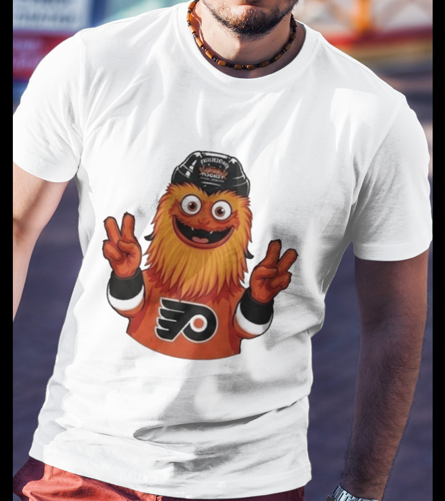 Philadelphia Flyers Gritty Peace Victory Hockey Fan Favorite T-Shirt