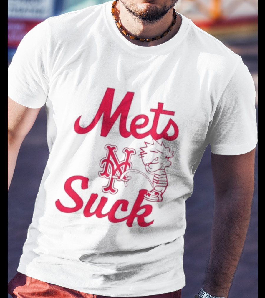 Mets Suck Peeing New York Baseball Fan Humor T-Shirt