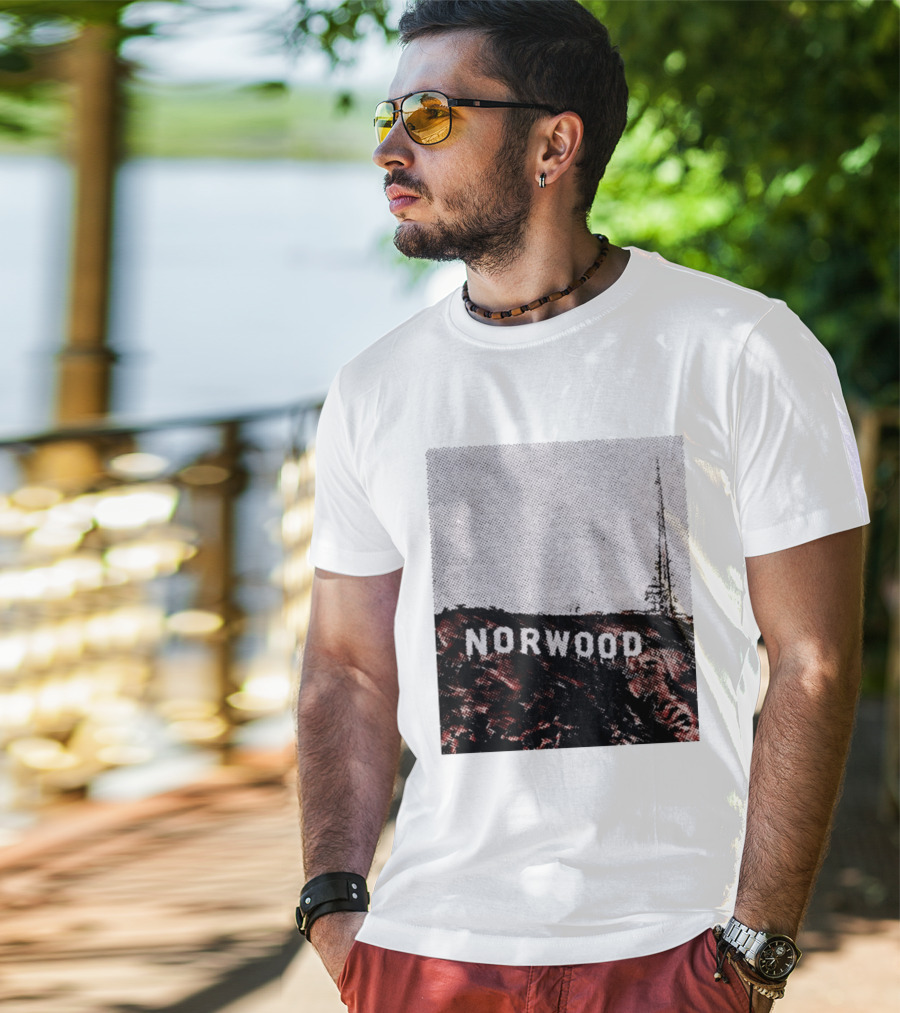 Norwood Hills Sign Parody Hollywood Hills T-Shirt