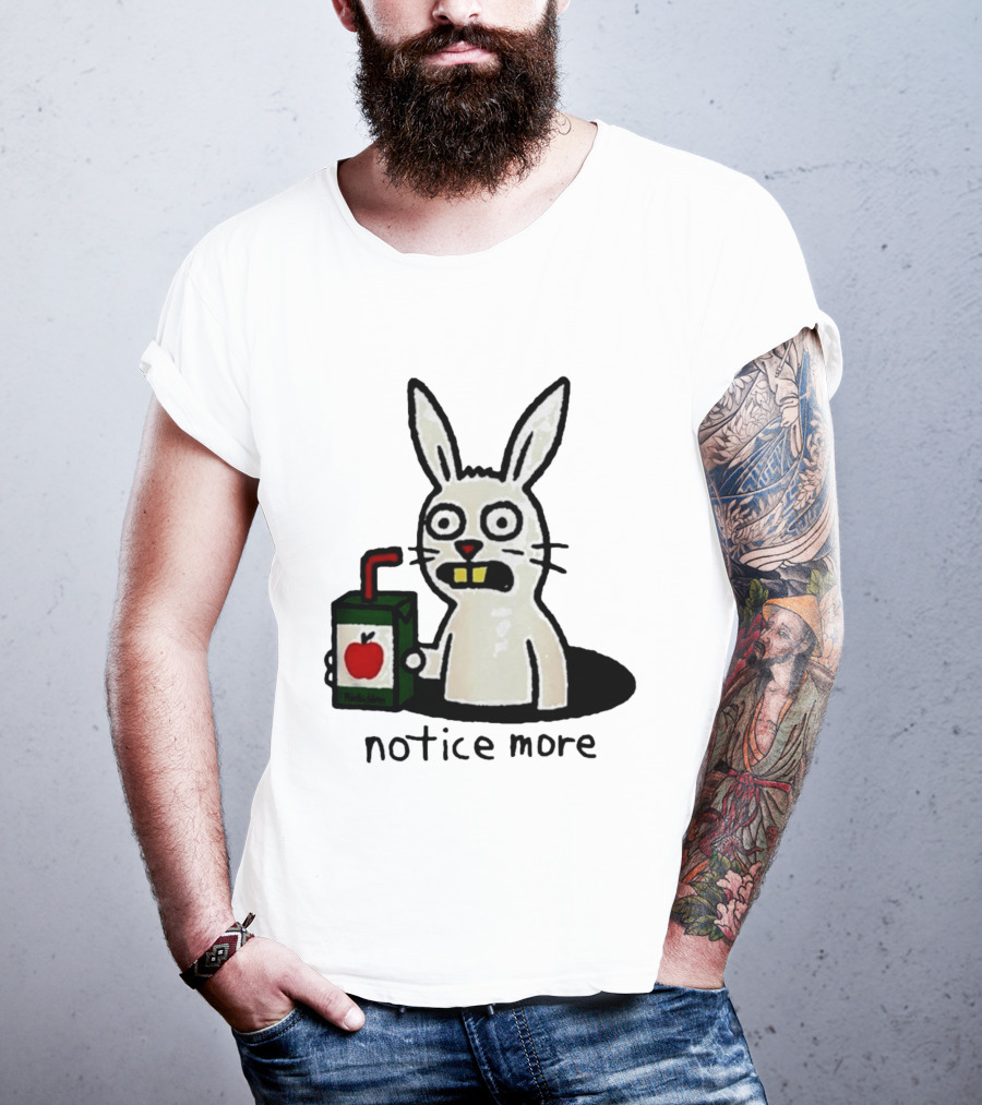 Notice Forbidden Apple Juice Box Bunny T-Shirt